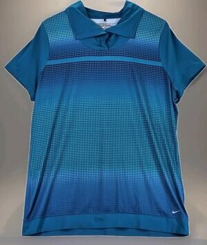 Nike Golf Tour Performance Dri-Fit Men's XL Polo Lightweight Stretch Blue Teal